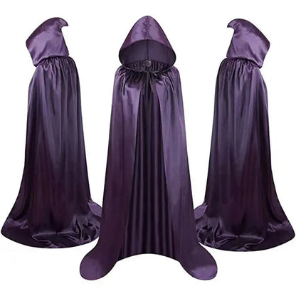 Halloween Cloak Costumes Wizard Cloak For Children Hooded Capes Mantle Black Party Decoration - www.Shopthatapp.com #