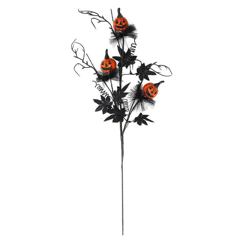 Halloween Decorations Black Horror Pumpkin Twig Cutting Bouquet - www.Shopthatapp.com
