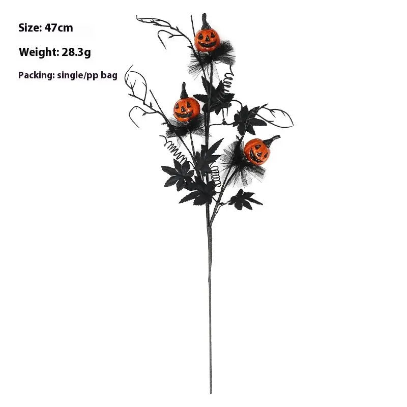 Halloween Decorations Black Horror Pumpkin Twig Cutting Bouquet - www.Shopthatapp.com
