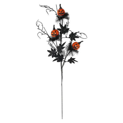 Halloween Decorations Black Horror Pumpkin Twig Cutting Bouquet - www.Shopthatapp.com #