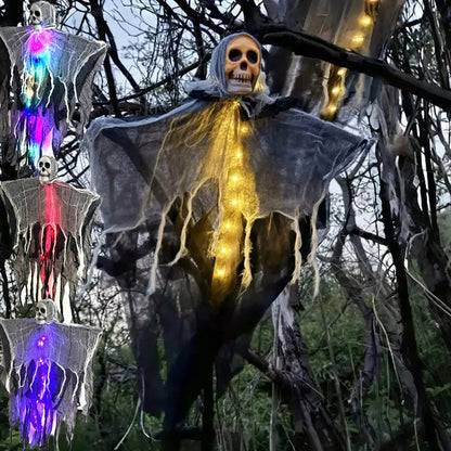 Halloween Decorations Horror Hanging Ghost Skull Skeleton Prop Perfect For Home Outdoor Yard Party Supplies Festival Decorations - www.Shopthatapp.com