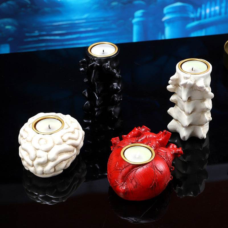 Halloween Heart Candlestick Decoration Horror Decoration Props - www.Shopthatapp.com #