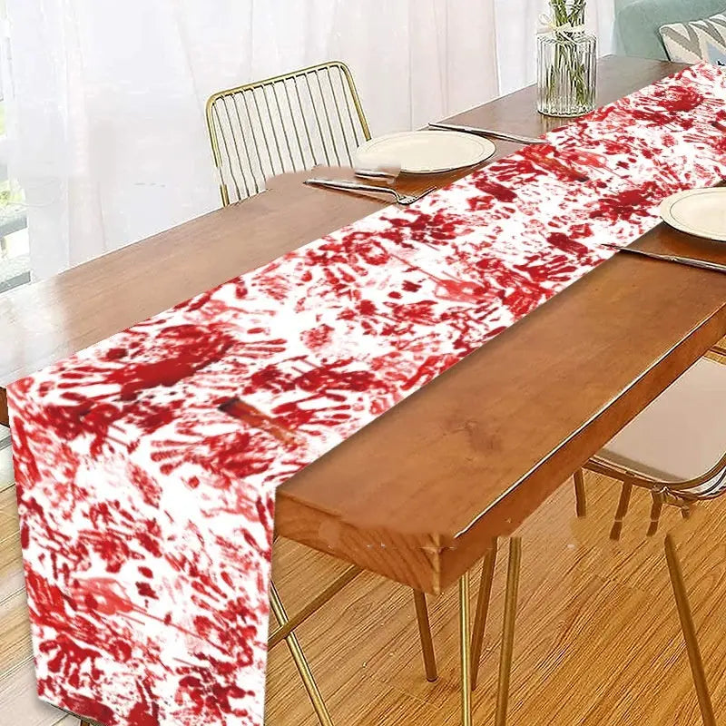 Halloween Horror Bloody Hand Printed Tablecloth Decoration - www.Shopthatapp.com