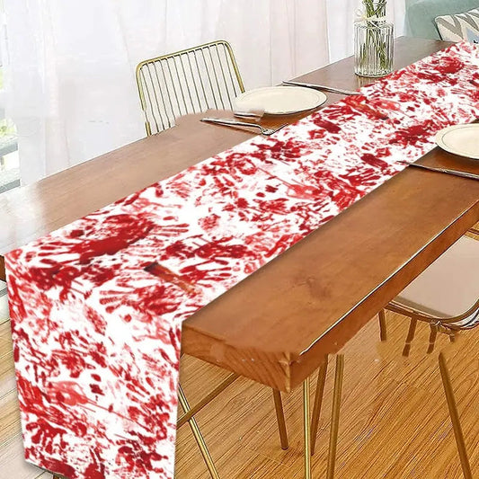 Halloween Horror Bloody Hand Printed Tablecloth Decoration - www.Shopthatapp.com