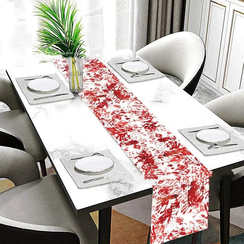 Halloween Horror Bloody Hand Printed Tablecloth Decoration - www.Shopthatapp.com