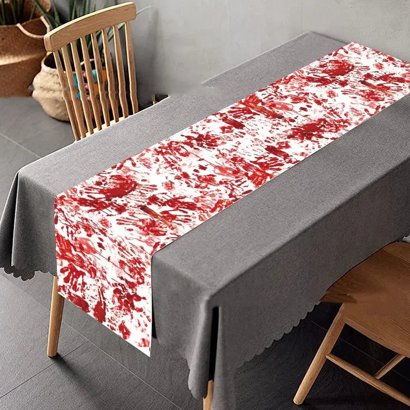 Halloween Horror Bloody Hand Printed Tablecloth Decoration - www.Shopthatapp.com #
