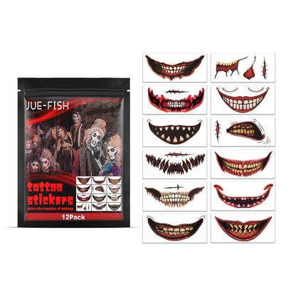 Halloween Horror Party Party Makeup Decoration Mouth Tattoo Stickers - www.Shopthatapp.com #