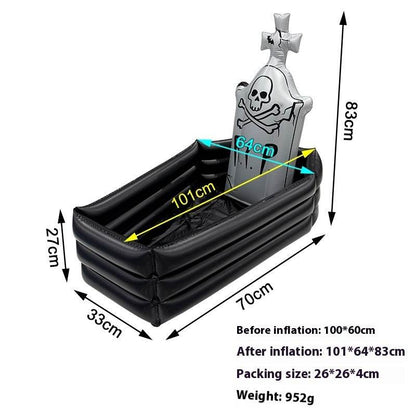 Halloween Inflatable Skull Tombstone Ice Bar - www.Shopthatapp.com #