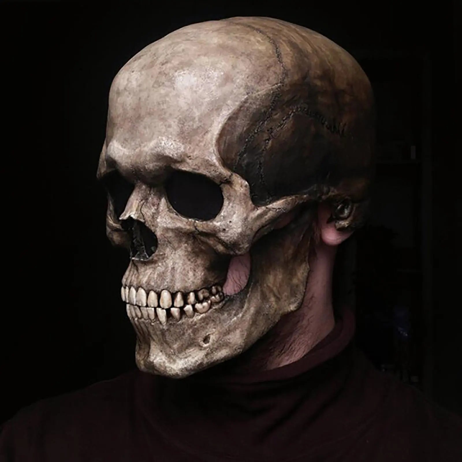 Halloween Movable Mouth Skull Mask Helmet Mouth Movable Skull Full Head Skull Mask - www.Shopthatapp.com