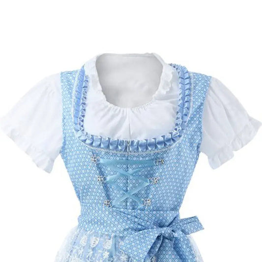 Halloween Munich Beer Long Short-sleeved Printed Lace-up Dress - www.Shopthatapp.com