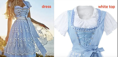 Halloween Munich Beer Long Short-sleeved Printed Lace-up Dress - www.Shopthatapp.com