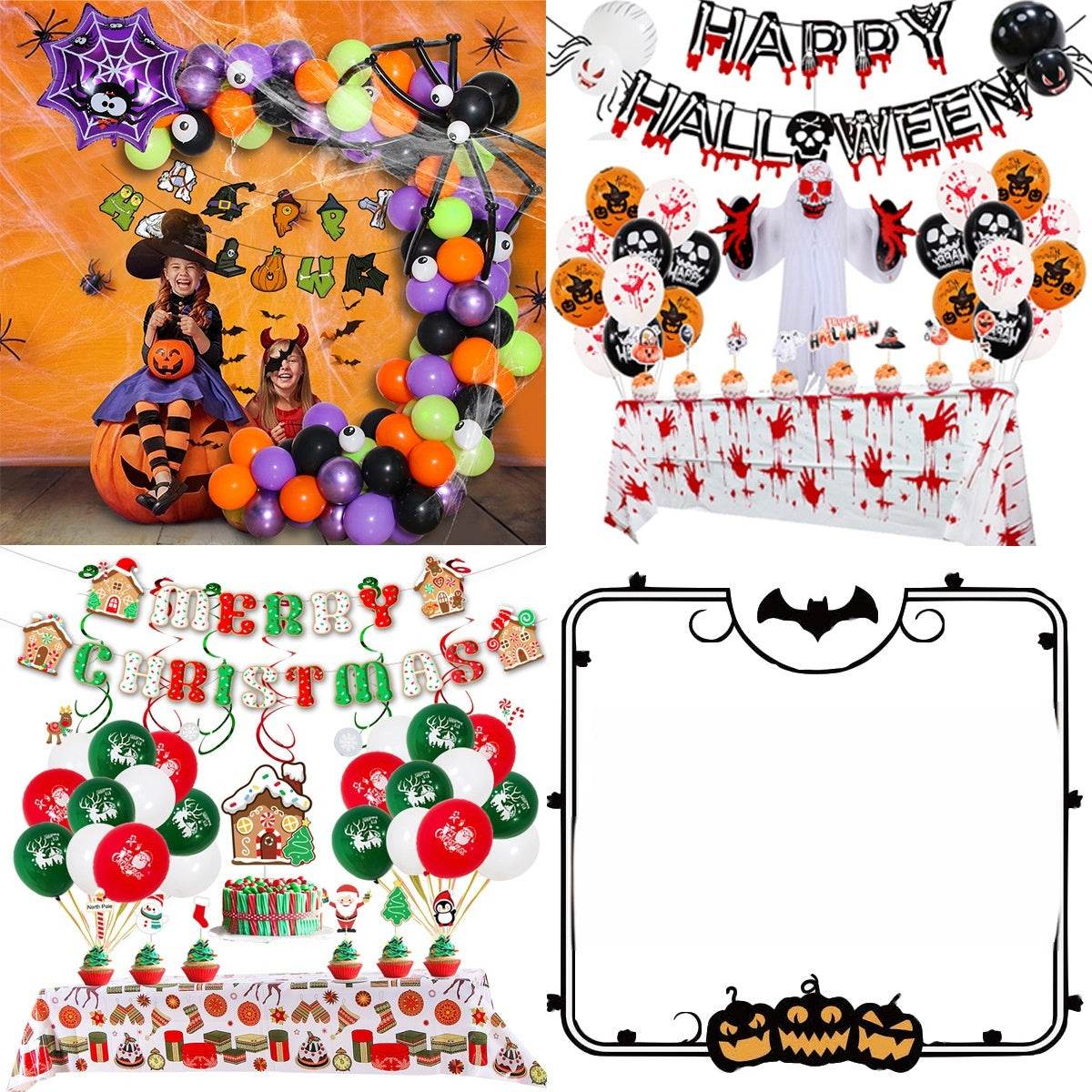 Halloween Party Decoration Balloon Combo Skull Pumpkin - www.Shopthatapp.com #