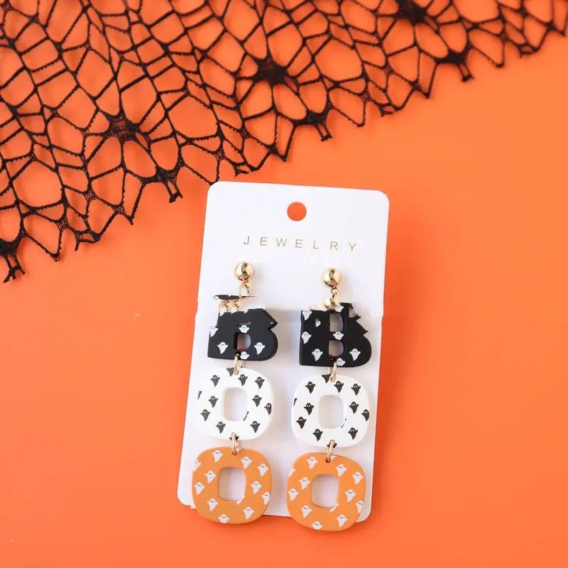 Halloween Polymer Clay Acrylic Paint Earrings - www.Shopthatapp.com