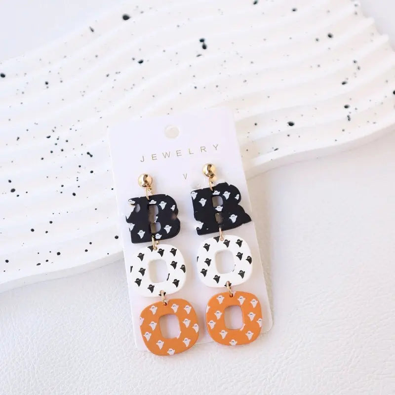 Halloween Polymer Clay Acrylic Paint Earrings - www.Shopthatapp.com