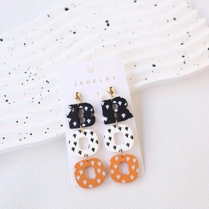Halloween Polymer Clay Acrylic Paint Earrings - www.Shopthatapp.com