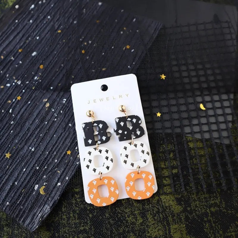 Halloween Polymer Clay Acrylic Paint Earrings - www.Shopthatapp.com