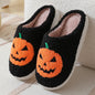 Halloween Pumpkin Cartoon Slippers Warm Winter Slippers Men And Women Couples Indoor House Shoes - www.Shopthatapp.com