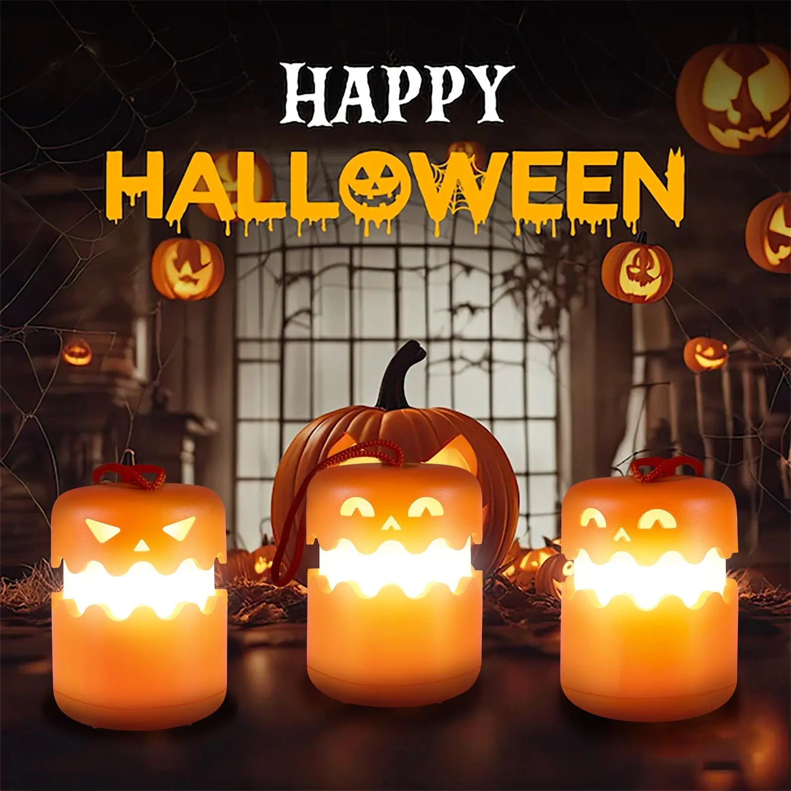 Halloween Pumpkin Lamp Foldable Portable Small Night Lamp - www.Shopthatapp.com #
