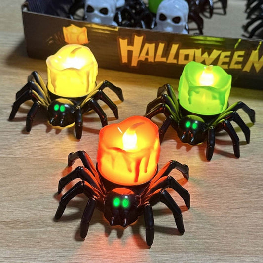 Halloween Pumpkin Spider Candle Light Decoration Props - www.Shopthatapp.com #