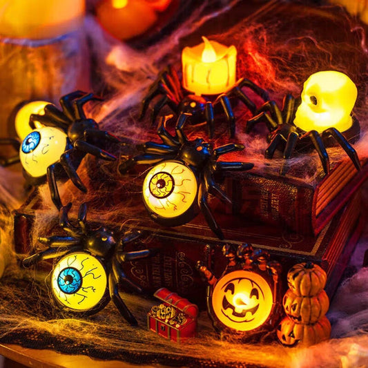Halloween Pumpkin Spider Candle Light Decoration Props - www.Shopthatapp.com #