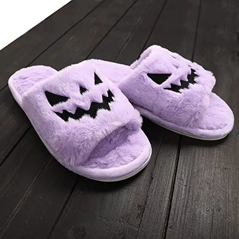 Halloween Shoes Winter Cute Warm Home Slippers Women - www.Shopthatapp.com
