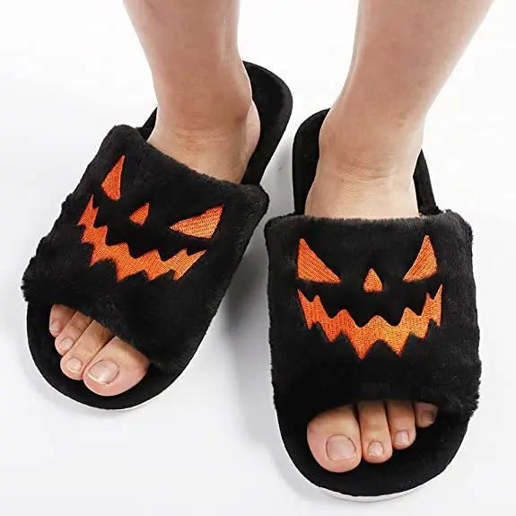 Halloween Shoes Winter Cute Warm Home Slippers Women - www.Shopthatapp.com