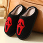 Halloween Skull Cartoon Print Slippers Warm Winter Slippers For Men Women Couple Home Shoes Indoor Cotton Slippers - www.Shopthatapp.com