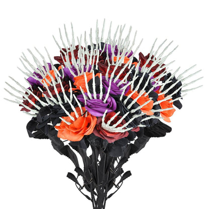Halloween Skull Hand Rose Horror Decoration Ornaments - www.Shopthatapp.com #