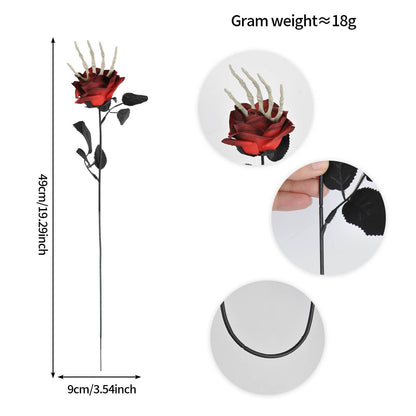 Halloween Skull Hand Rose Horror Decoration Ornaments - www.Shopthatapp.com #