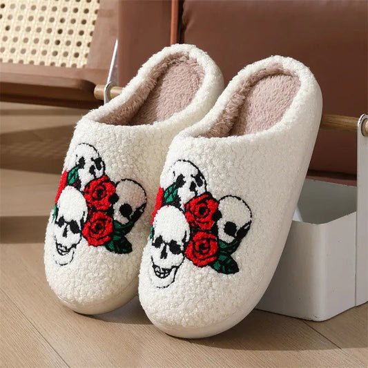 Halloween Slippers – Plush Anti-Slip Warm Slippers for Men & Women - www.Shopthatapp.com