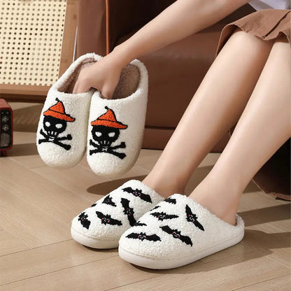 Halloween Slippers – Plush Anti-Slip Warm Slippers for Men & Women - www.Shopthatapp.com