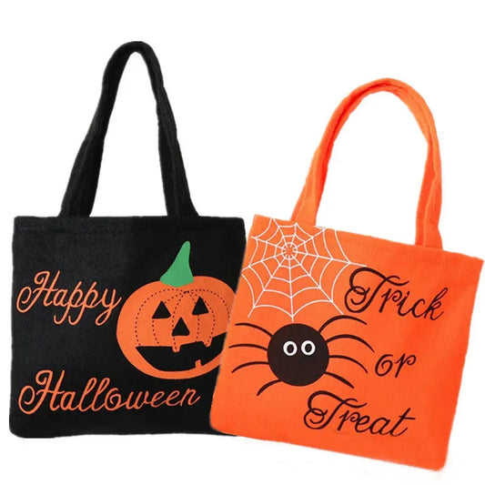 Halloween Spider Pumpkin Print Shoulder Bag Children's Candy Gift Bags Small Handbags Women - www.Shopthatapp.com #