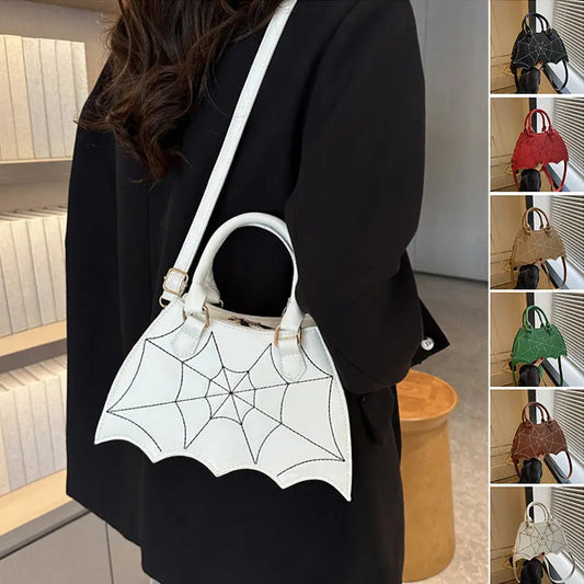 Halloween Spider Web Saddle Bags Fashion Personality Crossbody Shoulder Bag With Handle Women's Handbags - www.Shopthatapp.com #