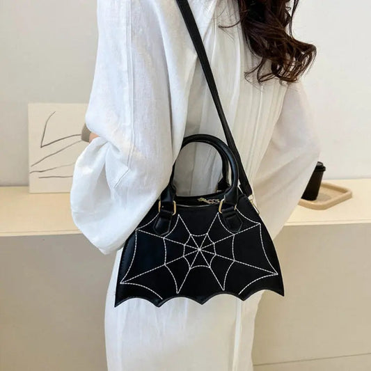 Halloween Spider Web Saddle Bags Fashion Personality Crossbody Shoulder Bag With Handle Women's Handbags - www.Shopthatapp.com #