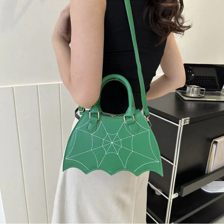 Halloween Spider Web Saddle Bags Fashion Personality Crossbody Shoulder Bag With Handle Women's Handbags - www.Shopthatapp.com #