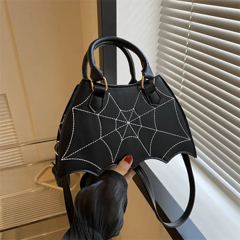 Halloween Spider Web Saddle Bags Fashion Personality Crossbody Shoulder Bag With Handle Women's Handbags - www.Shopthatapp.com #