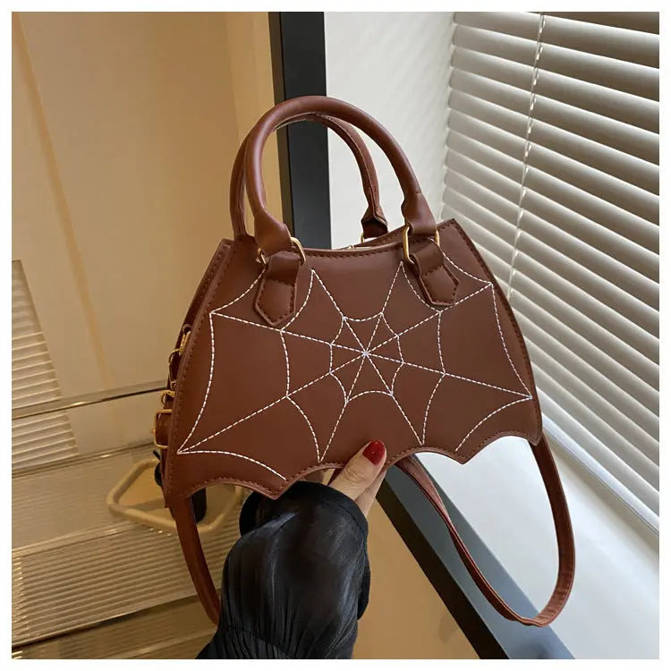 Halloween Spider Web Saddle Bags Fashion Personality Crossbody Shoulder Bag With Handle Women's Handbags - www.Shopthatapp.com #