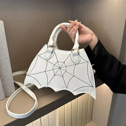 Halloween Spider Web Saddle Bags Fashion Personality Crossbody Shoulder Bag With Handle Women's Handbags - www.Shopthatapp.com #