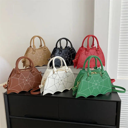Halloween Spider Web Saddle Bags Fashion Personality Crossbody Shoulder Bag With Handle Women's Handbags - www.Shopthatapp.com