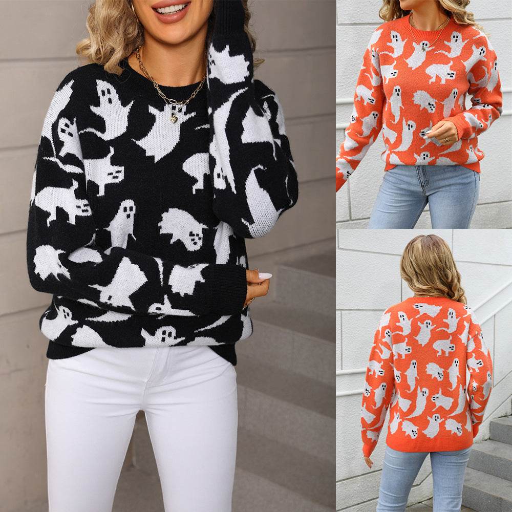 Halloween Sweater Pullover Plus Size Knitwear - www.Shopthatapp.com #