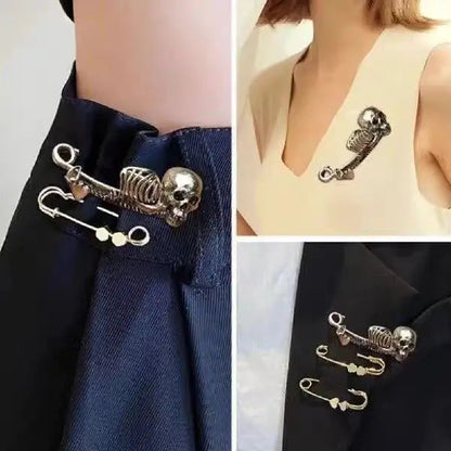 Halloween Vintage Skull Pin Clothes Brooch - www.Shopthatapp.com #