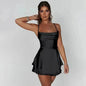 Halter Satin Summer Charming Backless Straps Temperament Elegant Celebrity Style Short Dress - www.Shopthatapp.com