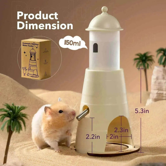 Hamster Water Bottle + Stand & Hideout: 150ml - www.Shopthatapp.com
