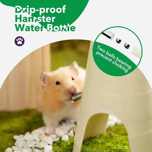 Hamster Water Bottle + Stand & Hideout: 150ml - www.Shopthatapp.com