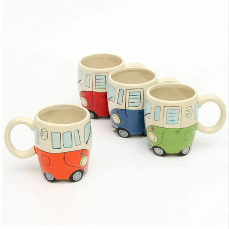Hand Painted Retro Mug-Cutlery and dinnerware-www.Shopthatapp.com-KitchenJoint