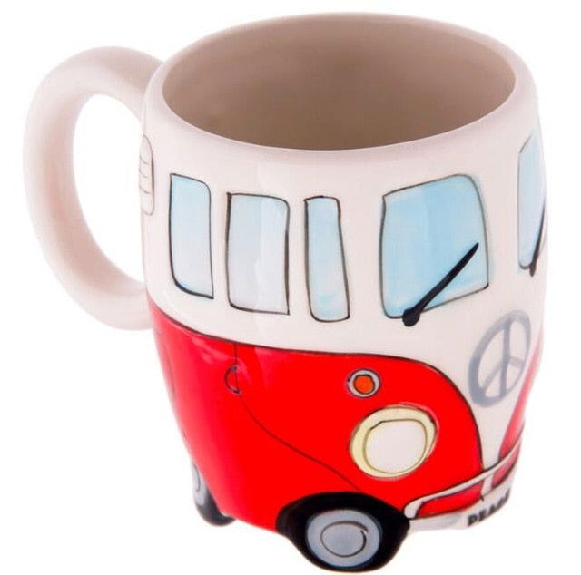 Hand Painted Retro Mug-Cutlery and dinnerware-www.Shopthatapp.com-Color:Red-KitchenJoint