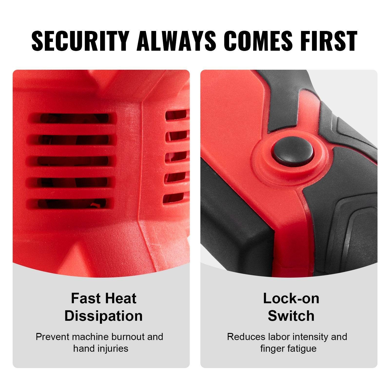 Handheld Concrete Vibrator, 800W Electric Vibrator 13000 VPM - www.Shopthatapp.com #