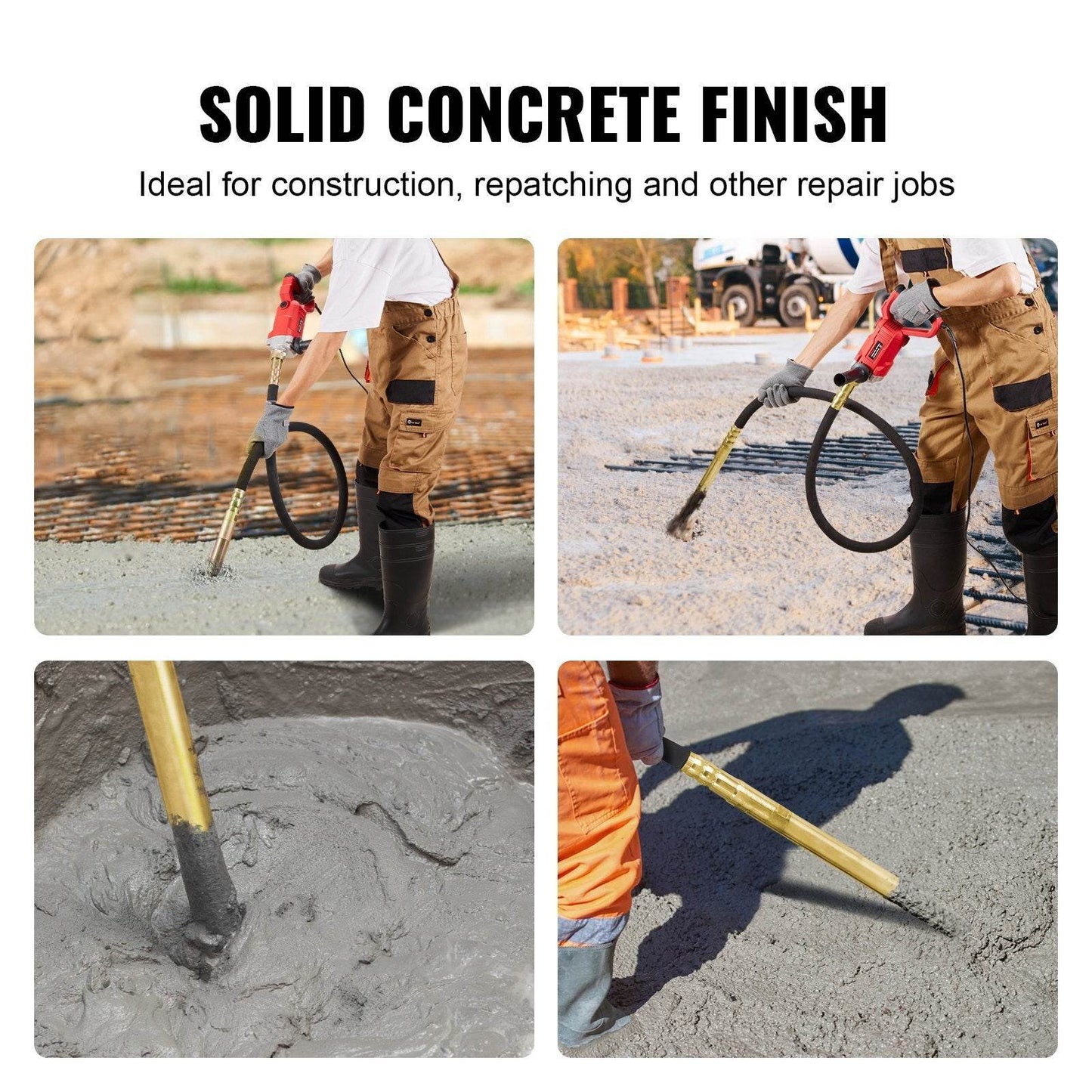 Handheld Concrete Vibrator, 800W Electric Vibrator 13000 VPM - www.Shopthatapp.com #