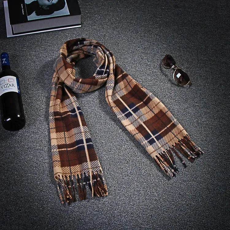 Handmade Autumn And Winter Velvet Fleece Plaid Scarf - www.Shopthatapp.com #