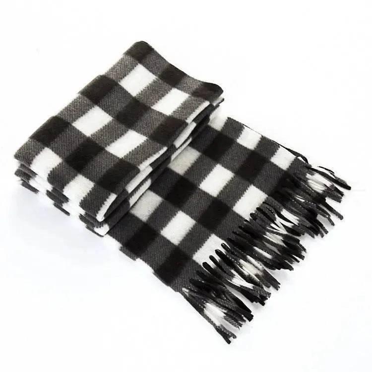 Handmade Autumn And Winter Velvet Fleece Plaid Scarf - www.Shopthatapp.com #